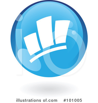 Royalty-Free (RF) Round Blue Icon Clipart Illustration by cidepix - Stock Sample #101005