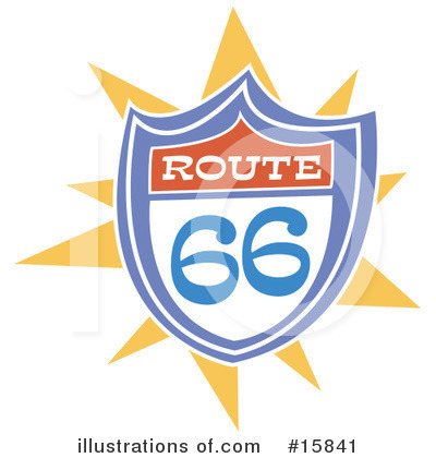 Royalty-Free (RF) Route 66 Clipart Illustration by Andy Nortnik - Stock Sample #15841