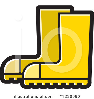 Royalty-Free (RF) Rubber Boots Clipart Illustration by Lal Perera - Stock Sample #1230090