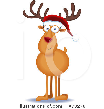 Royalty-Free (RF) Rudolph Clipart Illustration by Qiun - Stock Sample #73278