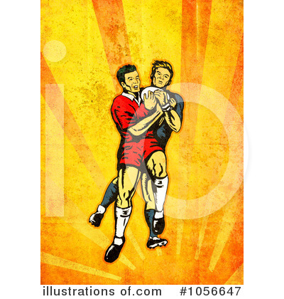 Royalty-Free (RF) Rugby Clipart Illustration by patrimonio - Stock Sample #1056647