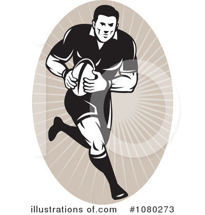 Royalty-Free (RF) Rugby Clipart Illustration by patrimonio - Stock Sample #1080273