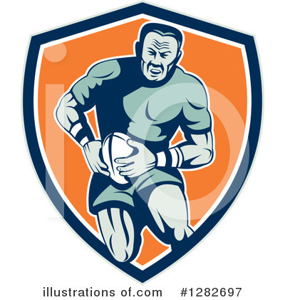 Royalty-Free (RF) Rugby Clipart Illustration by patrimonio - Stock Sample #1282697