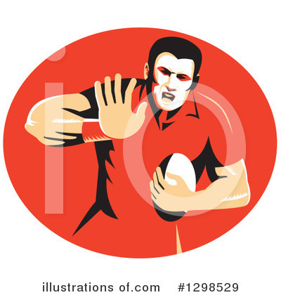 Royalty-Free (RF) Rugby Clipart Illustration by patrimonio - Stock Sample #1298529