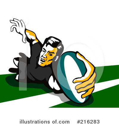 Royalty-Free (RF) Rugby Clipart Illustration by patrimonio - Stock Sample #216283