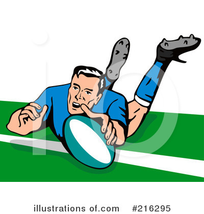 Royalty-Free (RF) Rugby Clipart Illustration by patrimonio - Stock Sample #216295
