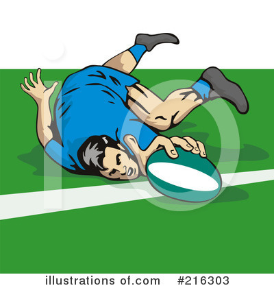 Royalty-Free (RF) Rugby Clipart Illustration by patrimonio - Stock Sample #216303