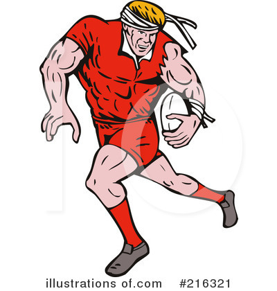 Royalty-Free (RF) Rugby Clipart Illustration by patrimonio - Stock Sample #216321