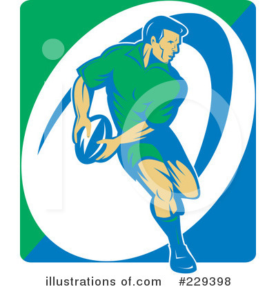 Royalty-Free (RF) Rugby Clipart Illustration by patrimonio - Stock Sample #229398