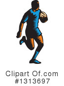 Rugby Player Clipart #1313697 by patrimonio