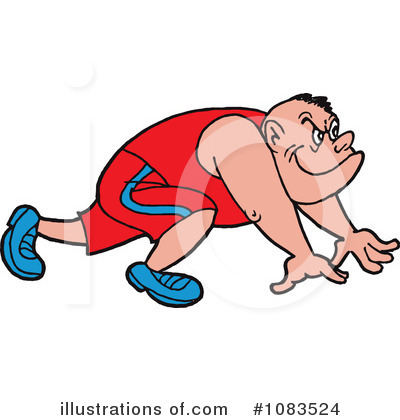 Royalty-Free (RF) Runner Clipart Illustration by LaffToon - Stock Sample #1083524