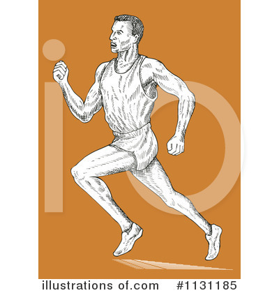 Royalty-Free (RF) Runner Clipart Illustration by patrimonio - Stock Sample #1131185