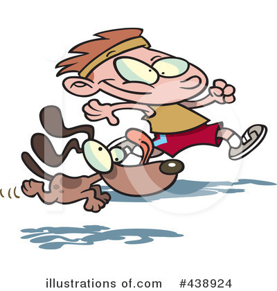 Royalty-Free (RF) Running Clipart Illustration by toonaday - Stock Sample #438924