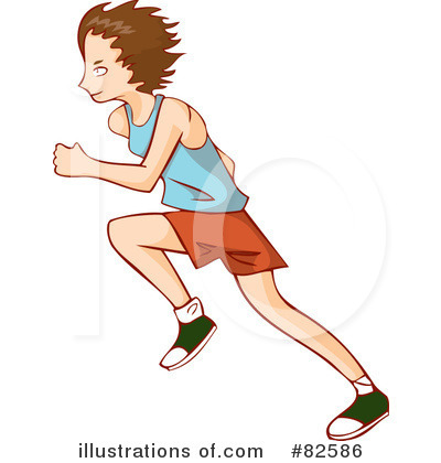 Royalty-Free (RF) Running Clipart Illustration by Bad Apples - Stock Sample #82586