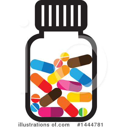Pill Bottle Clipart #1444781 by ColorMagic