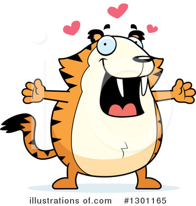 Saber Toothed Tiger Clipart #1301165 by Cory Thoman