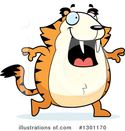 Sabertooth Tiger Clipart #1301170 by Cory Thoman
