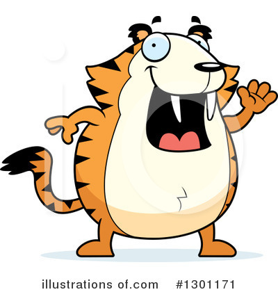 Saber Toothed Cat Clipart #1301171 by Cory Thoman