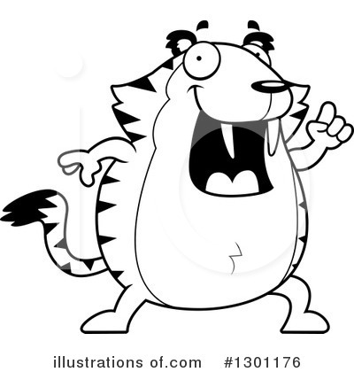 Saber Toothed Tiger Clipart #1301176 by Cory Thoman