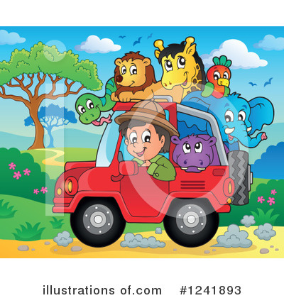 Royalty-Free (RF) Safari Clipart Illustration by visekart - Stock Sample #1241893