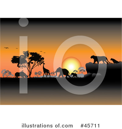 Royalty-Free (RF) Safari Clipart Illustration by pauloribau - Stock Sample #45711