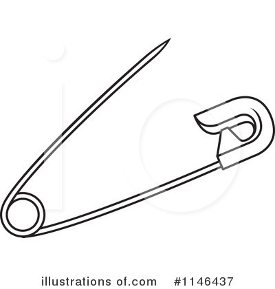 Royalty-Free (RF) Safety Pin Clipart Illustration by Lal Perera - Stock Sample #1146437