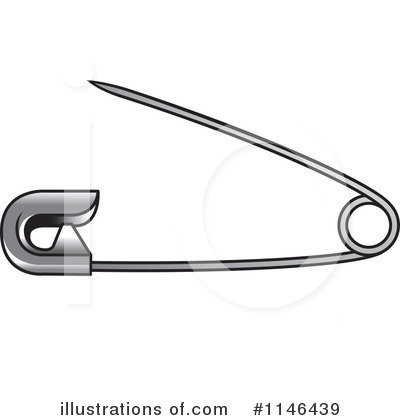 Royalty-Free (RF) Safety Pin Clipart Illustration by Lal Perera - Stock Sample #1146439