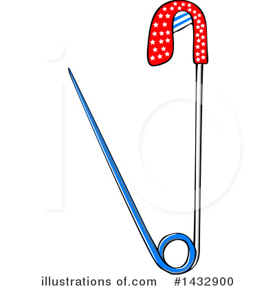 Royalty-Free (RF) Safety Pin Clipart Illustration by djart - Stock Sample #1432900