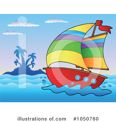 Royalty-Free (RF) Sailboat Clipart Illustration by visekart - Stock Sample #1050760