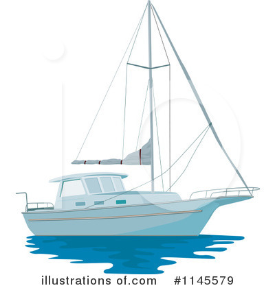 Royalty-Free (RF) Sailboat Clipart Illustration by patrimonio - Stock Sample #1145579