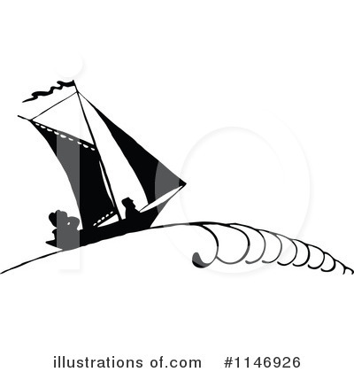 Royalty-Free (RF) Sailboat Clipart Illustration by Prawny Vintage - Stock Sample #1146926