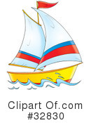 Sailboat Clipart #32830 by Alex Bannykh