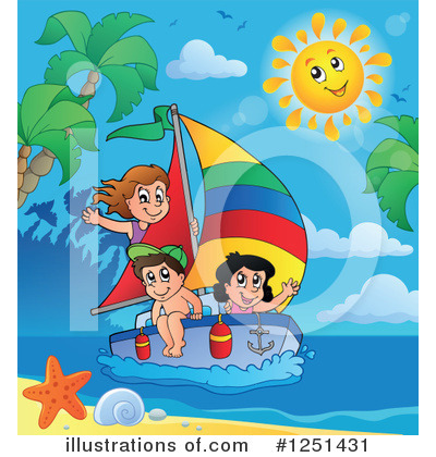 Royalty-Free (RF) Sailing Clipart Illustration by visekart - Stock Sample #1251431