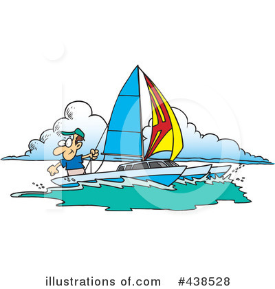 Royalty-Free (RF) Sailing Clipart Illustration by toonaday - Stock Sample #438528