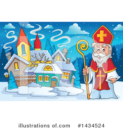 Royalty-Free (RF) Saint Nicholas Clipart Illustration by visekart - Stock Sample #1434524