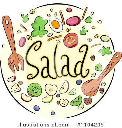 Royalty-Free (RF) Salad Clipart Illustration by BNP Design Studio - Stock Sample #1104205