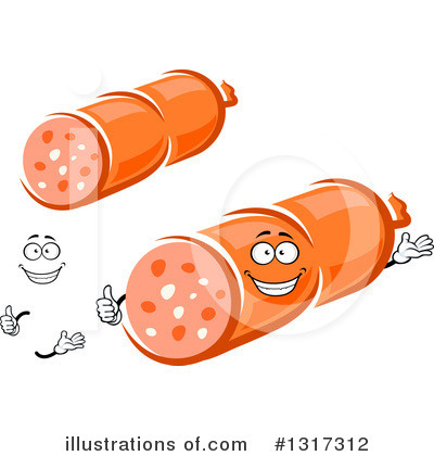 Royalty-Free (RF) Salami Clipart Illustration by Vector Tradition SM - Stock Sample #1317312