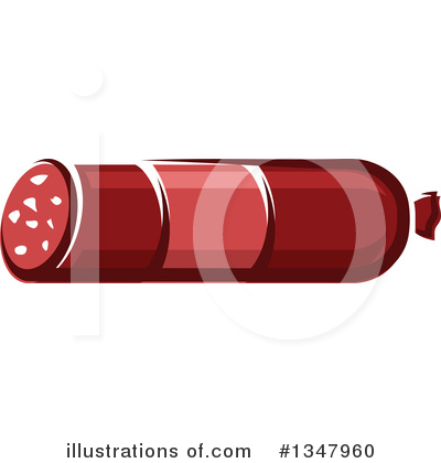 Royalty-Free (RF) Salami Clipart Illustration by Vector Tradition SM - Stock Sample #1347960