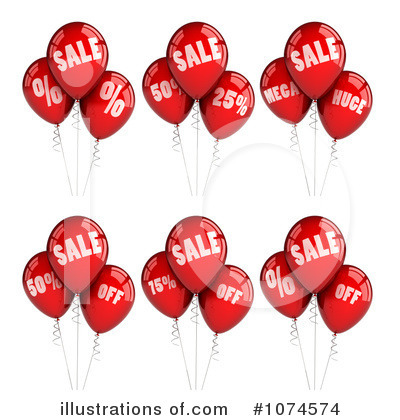 Balloons Clipart #1074574 by stockillustrations