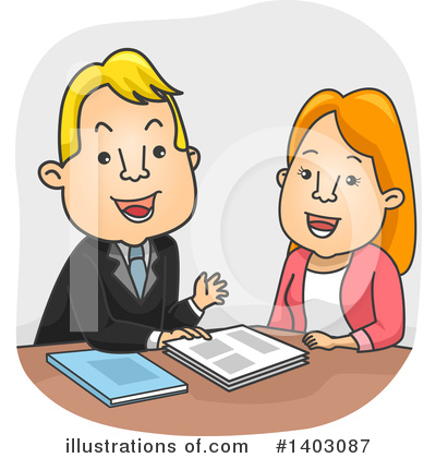 Royalty-Free (RF) Salesman Clipart Illustration by BNP Design Studio - Stock Sample #1403087