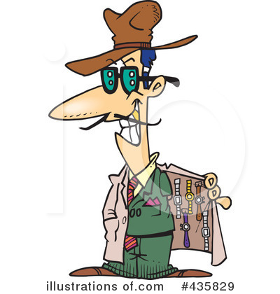 Royalty-Free (RF) Salesman Clipart Illustration by toonaday - Stock Sample #435829