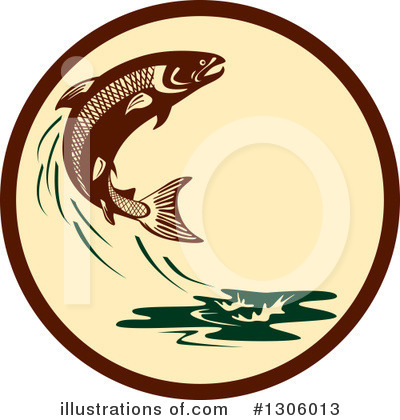 Royalty-Free (RF) Salmon Clipart Illustration by patrimonio - Stock Sample #1306013