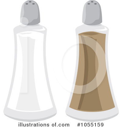 Royalty-Free (RF) Salt And Pepper Shakers Clipart Illustration by Any Vector - Stock Sample #1055159