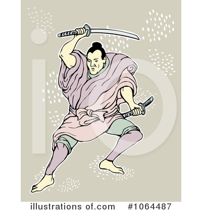 Royalty-Free (RF) Samurai Clipart Illustration by patrimonio - Stock Sample #1064487