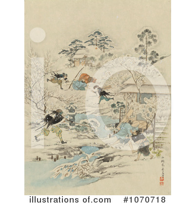 Royalty-Free (RF) Samurai Clipart Illustration by JVPD - Stock Sample #1070718