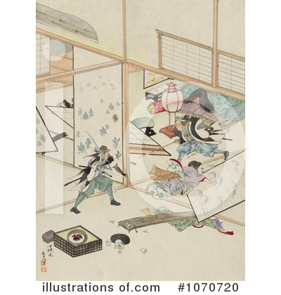 Royalty-Free (RF) Samurai Clipart Illustration by JVPD - Stock Sample #1070720