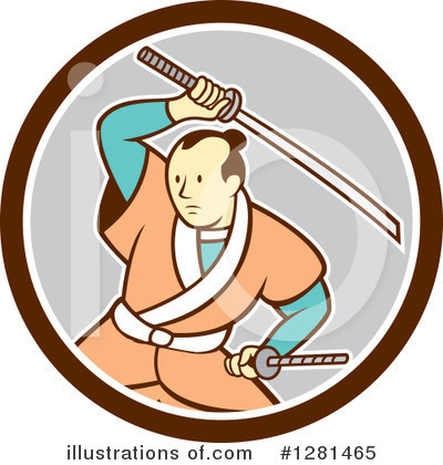 Royalty-Free (RF) Samurai Clipart Illustration by patrimonio - Stock Sample #1281465