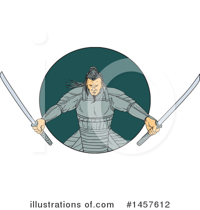 Royalty-Free (RF) Samurai Clipart Illustration by patrimonio - Stock Sample #1457612