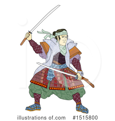 Royalty-Free (RF) Samurai Clipart Illustration by patrimonio - Stock Sample #1515800