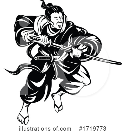 Royalty-Free (RF) Samurai Clipart Illustration by patrimonio - Stock Sample #1719773